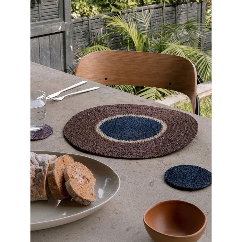 Citt&agrave; Pinto Mulberry/Blue Black Placemat 34cm image number 1